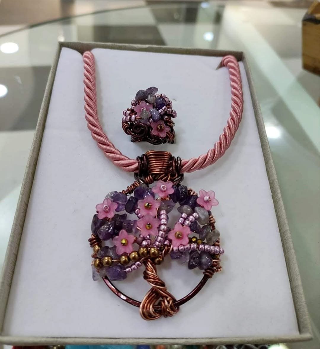 Parure albero della vita e anello