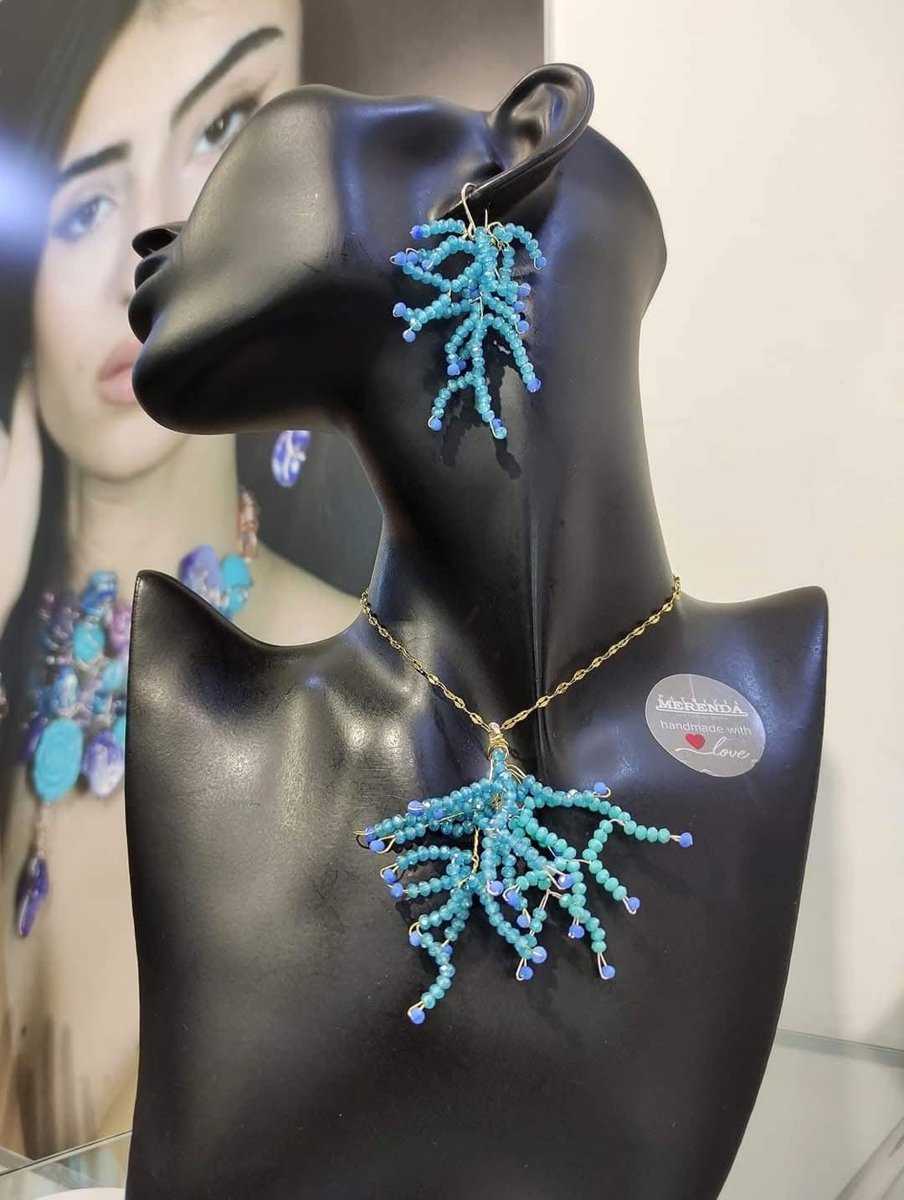 Parure ‘corallo’ con microperline