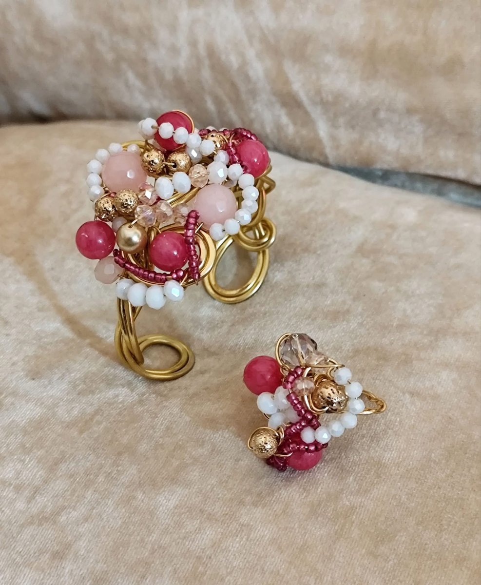 Bracciale e anello in alluminio anodizzato