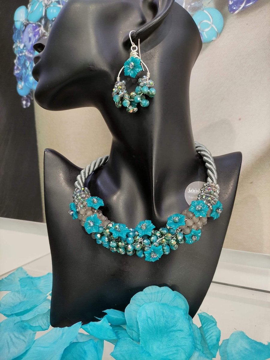 Parure cordone (orecchini e collana)