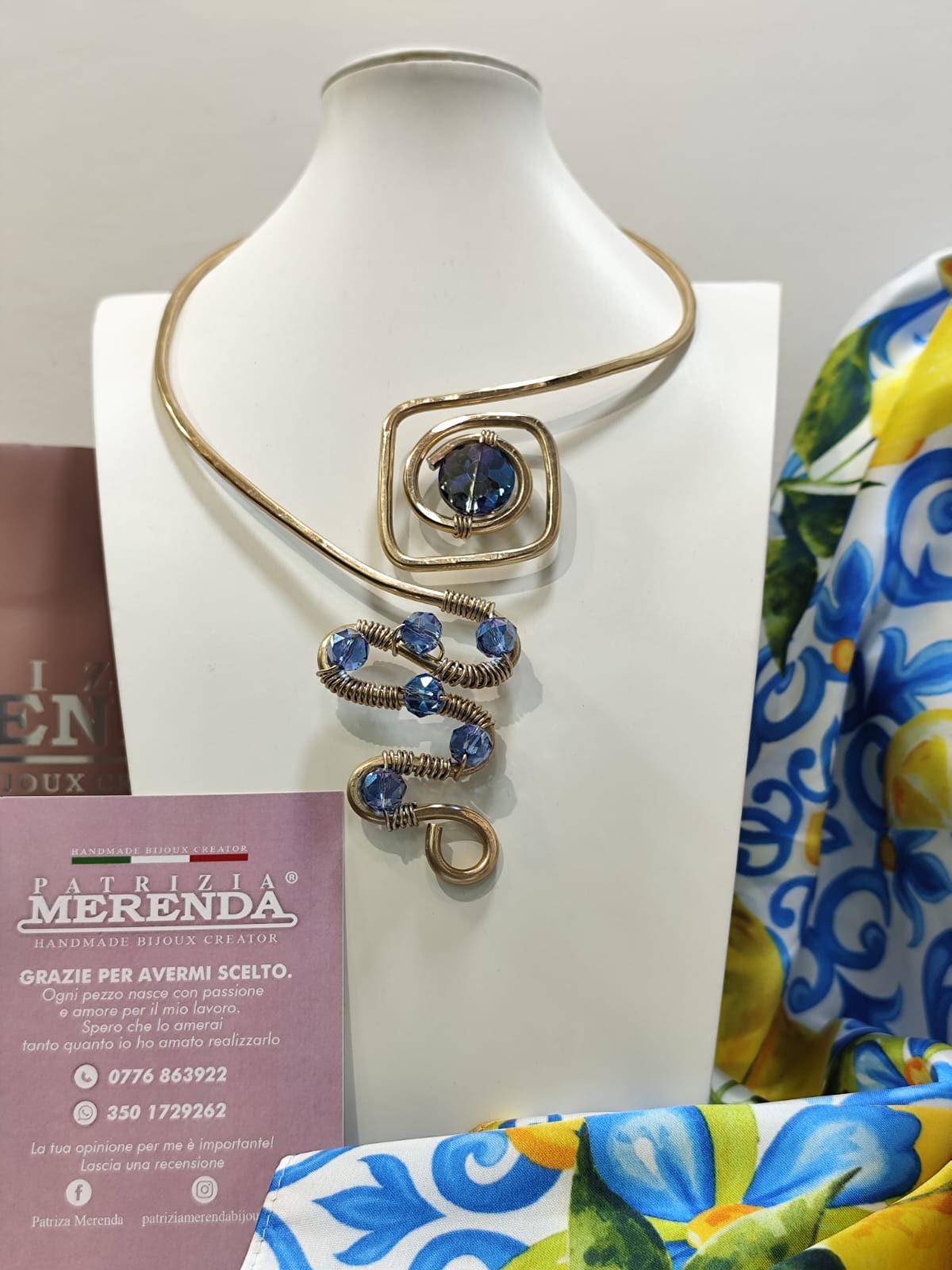 Girocollo wire con cristalli