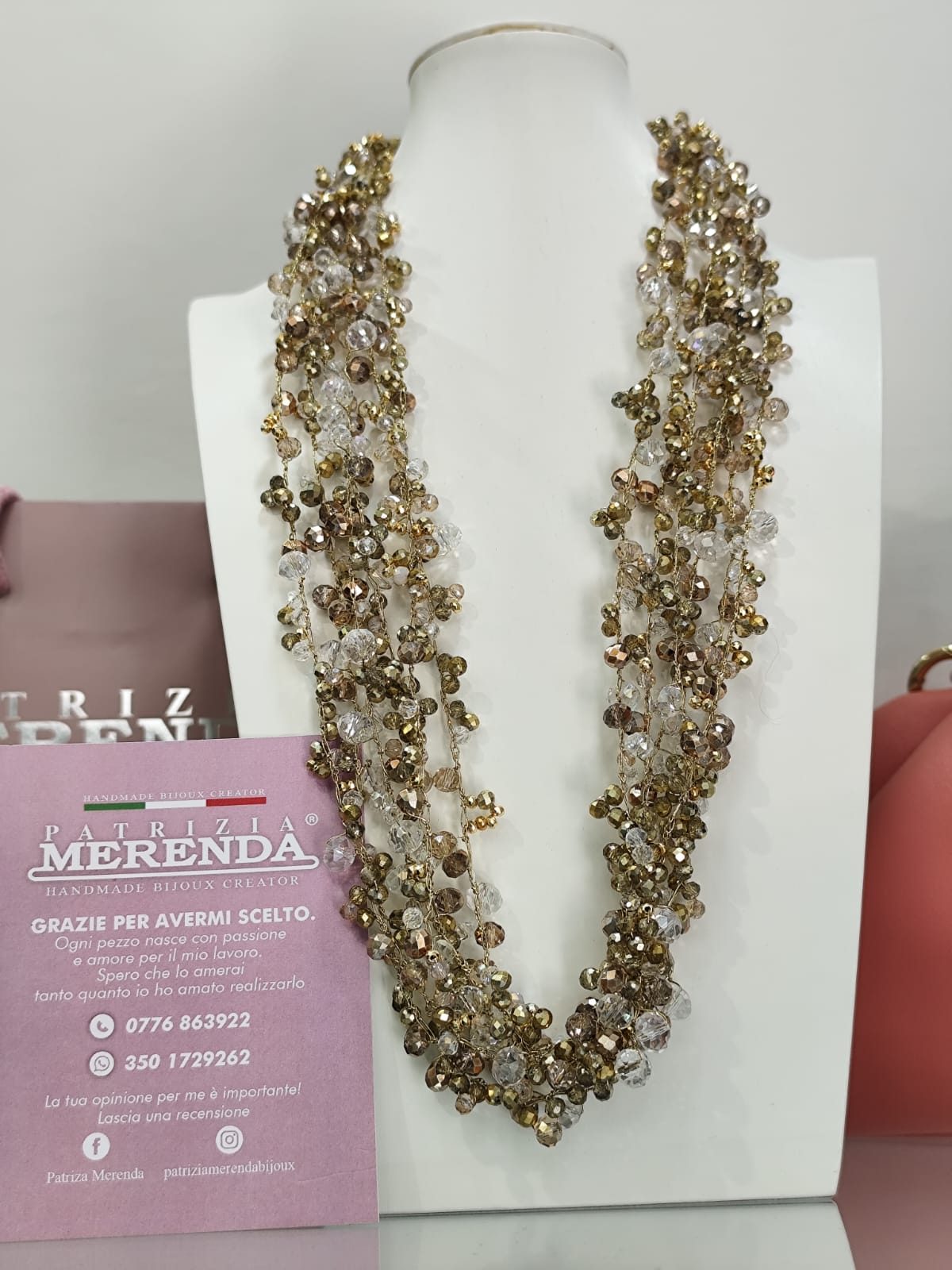 Collana crochet multifilo