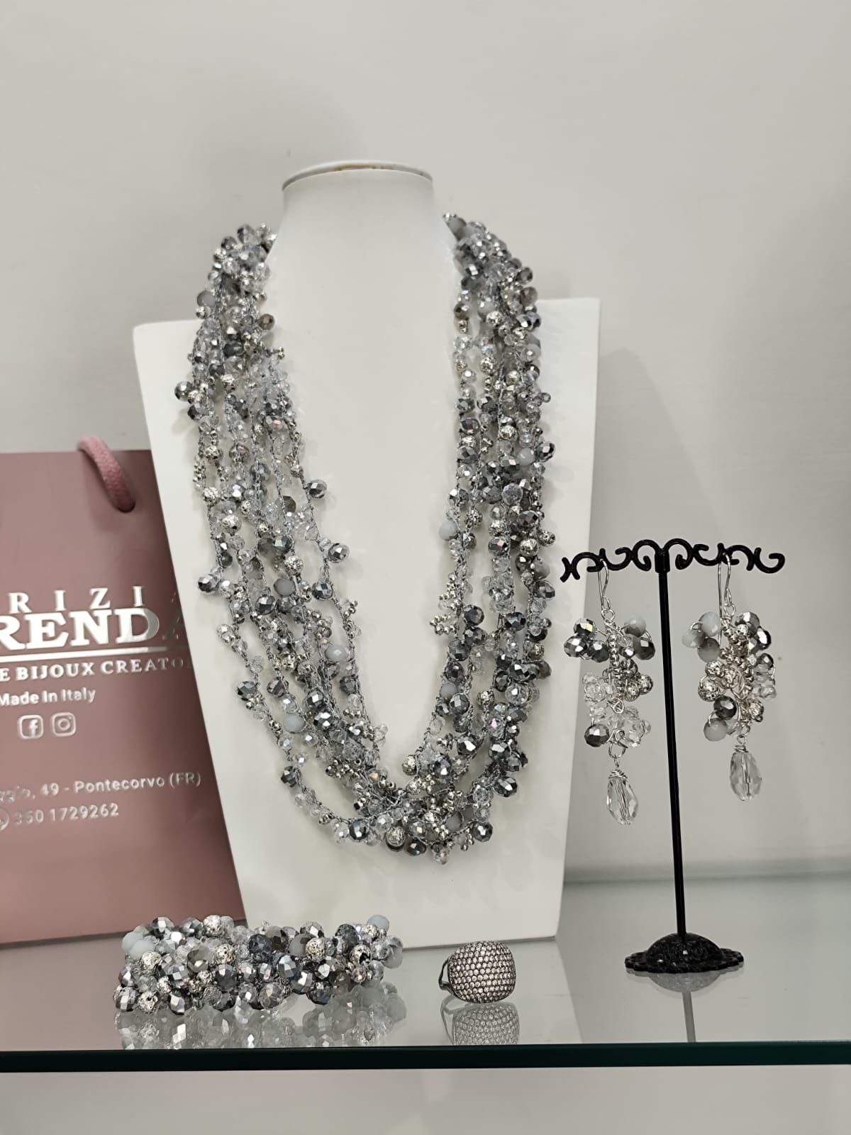 Collana crochet multifilo